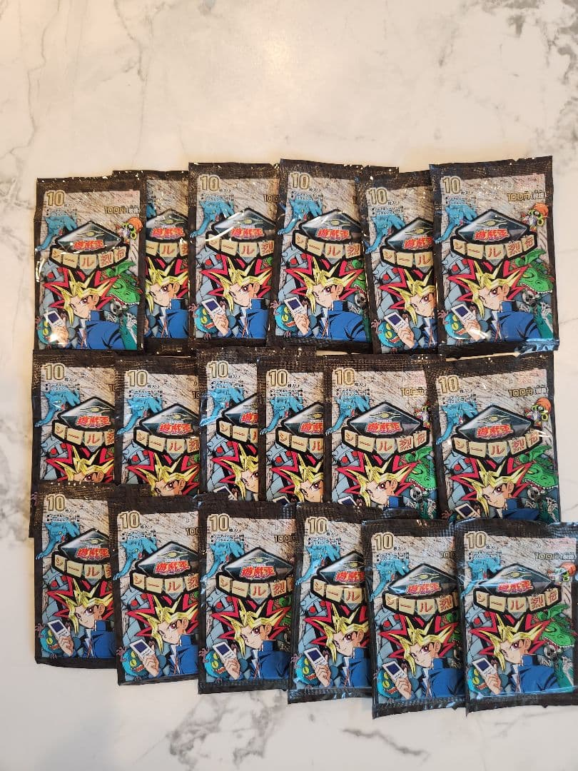 《激レア当時物》遊戯王 シール烈伝 1996年製 新品未開封18パックセット！