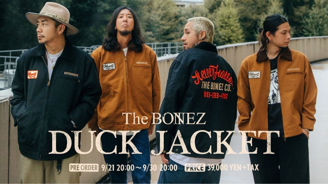 the bonez ダックジャケット 黒　受注生産 ザボーンズ　サイズL 25AW☆ THE BONEZ ザ ボーンズ 【DUCK JACKET】秋冬 ワッペン&刺繍