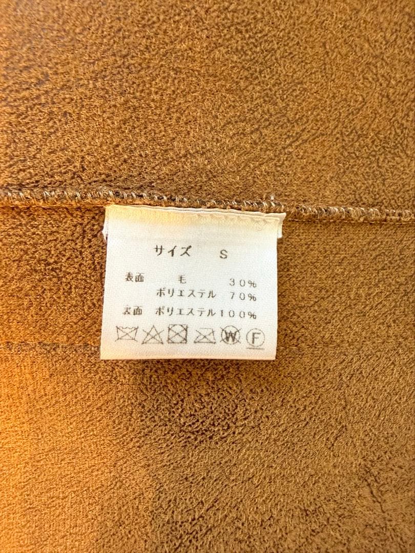 リナージオ LIGNAGGIO ボアコート ベア キャメル ブラウン フード S