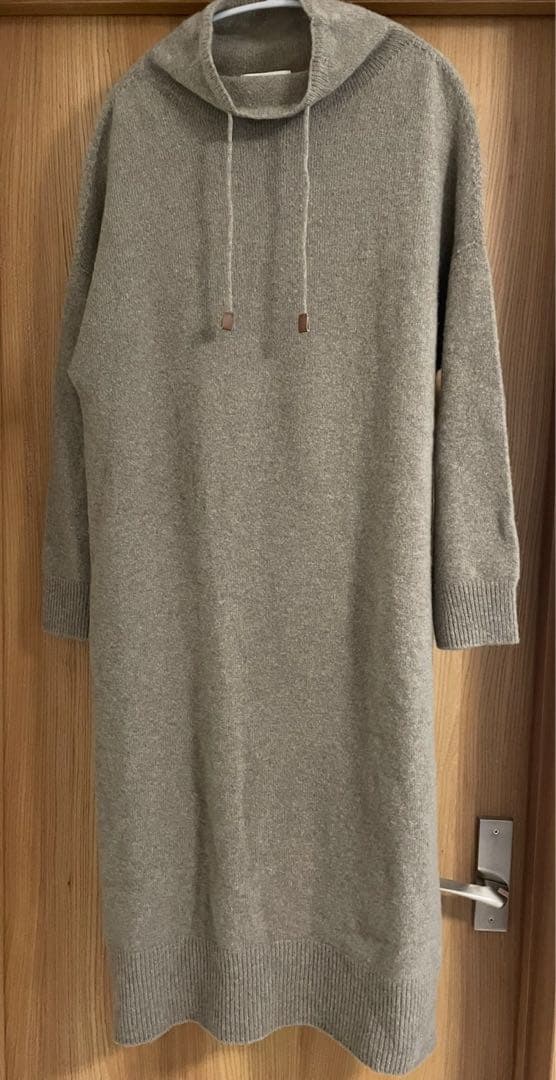 ✨美品✨MORABITOカシミア混　ニットウールワンピース ロング38 ベージュ