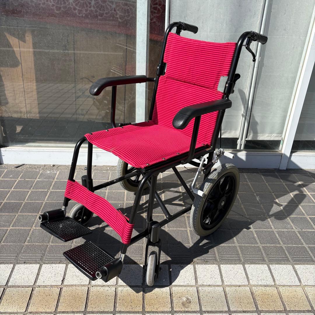 日進医療器 アルミ製 車椅子 TH-2SB 折りたたみ式 介助用 介護 福祉