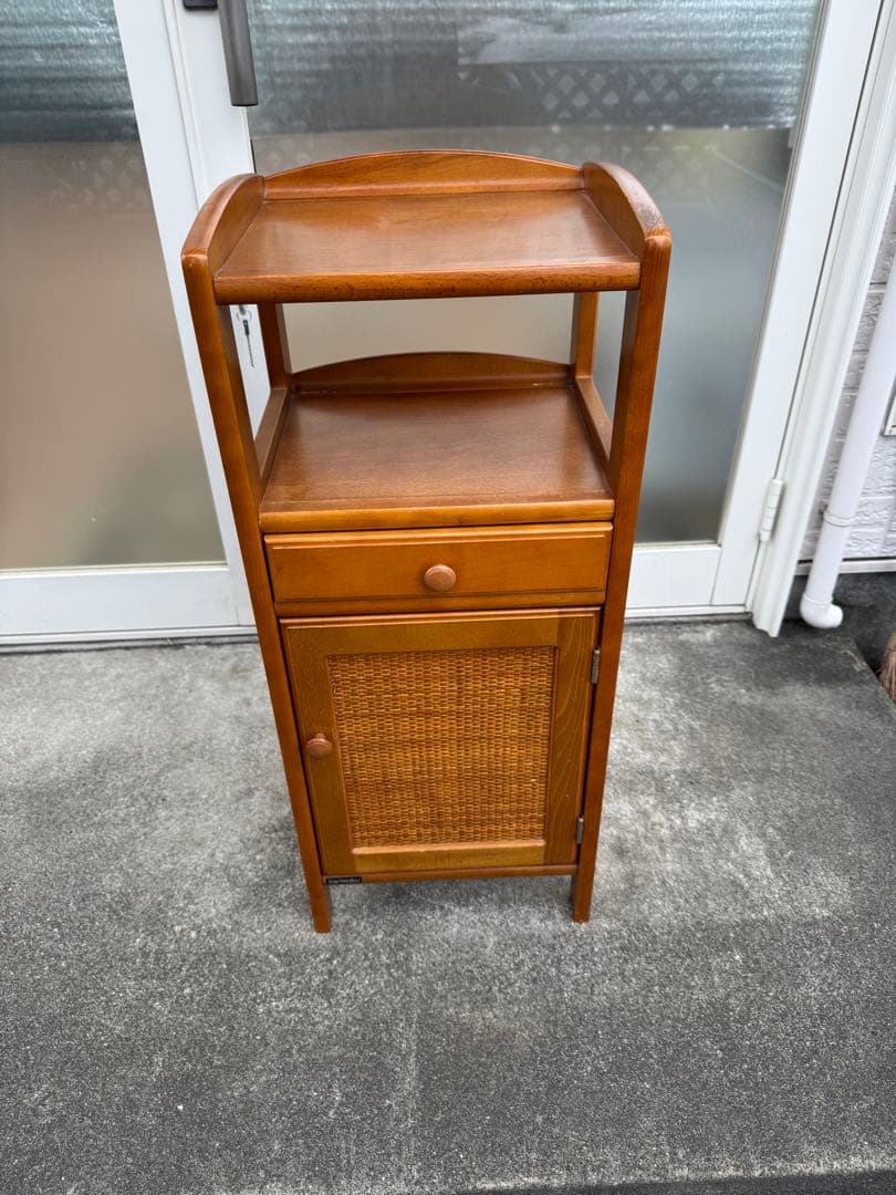 カリモク　木製　棚　キャビネット　引き出し　アンティーク　レトロ ddb8a707af8aa3c10b9fcffa36dbfa