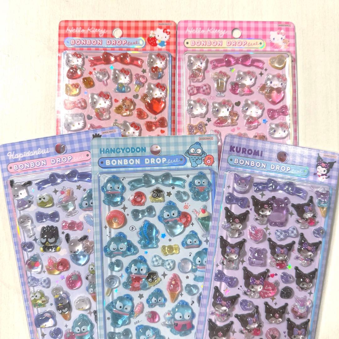 ボンボンドロップシール サンリオ 第2弾 国内正規品 まとめ売り 5枚