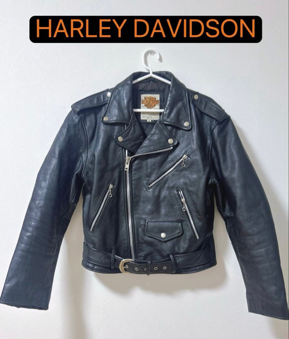 ハーレーダビットソン　革ジャン　ライダース　ジャケット　ブラック　40 黒
