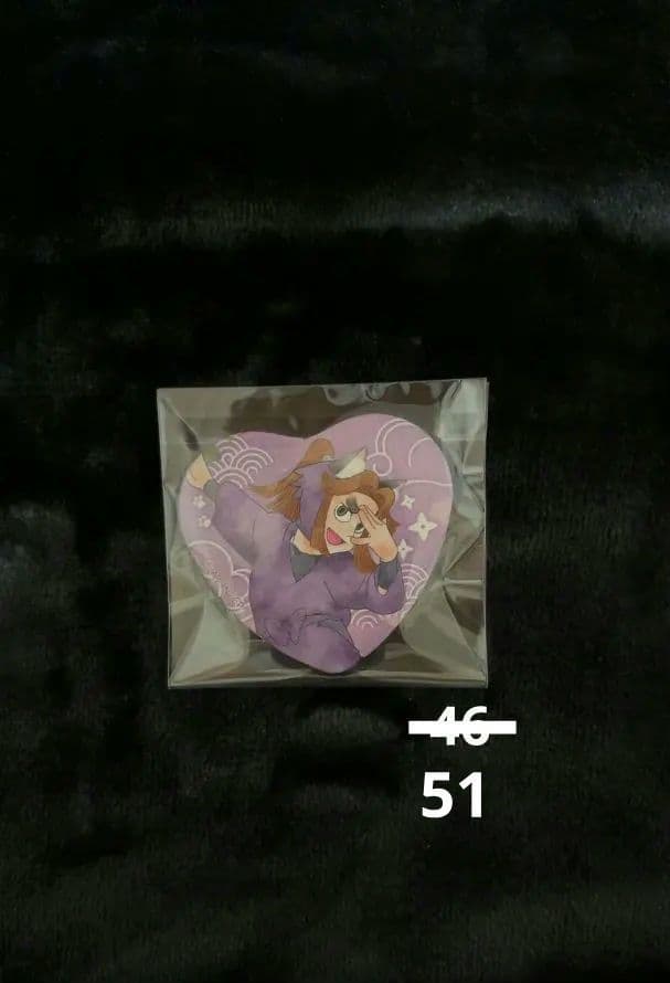 平滝夜叉丸　ハート缶バッジ ②