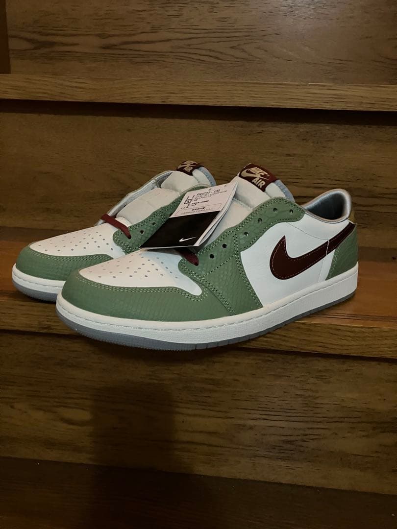 Nike Air Jordan 1 Low グリーン/バーガンディ