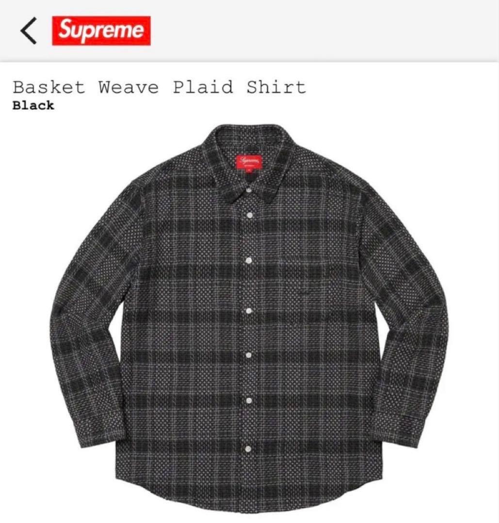 トップス 23ss Supreme Basket Weave Plaid Shirt XL
