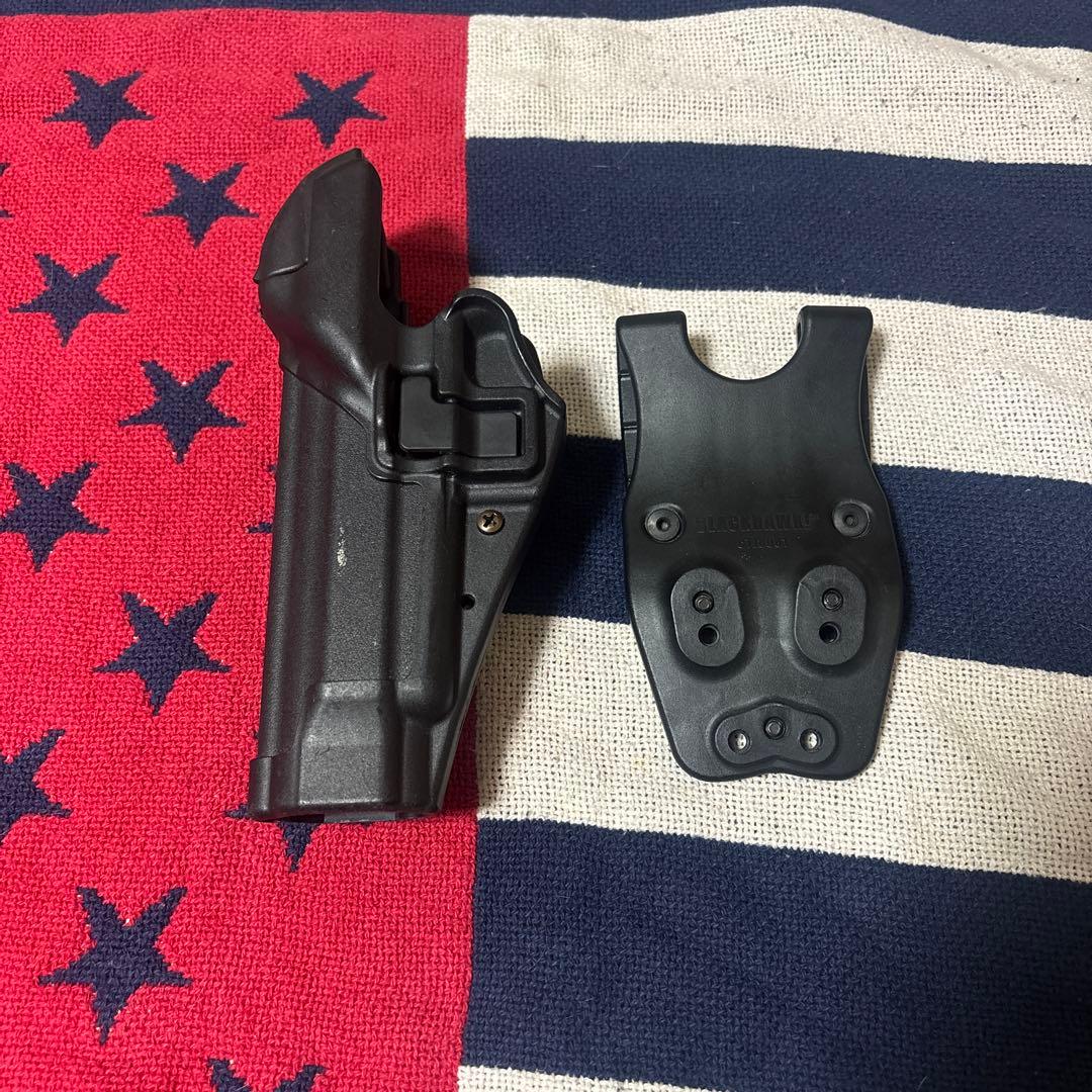 BLACKHAWK! 左利き用 ホルスター ベルトループセット 実物　B56