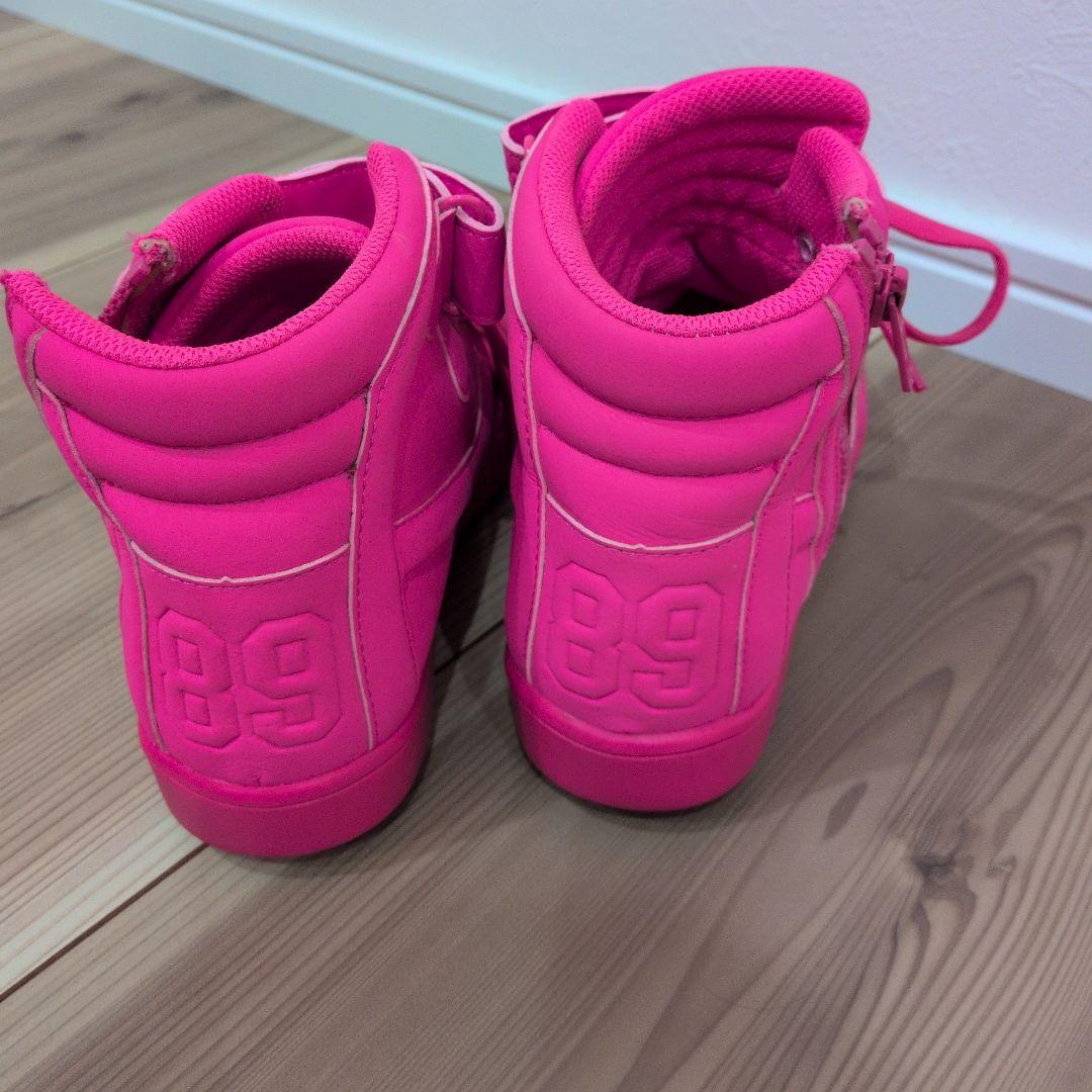 PEARLY GATES ピンク ハイカットスニーカー 23.5cm