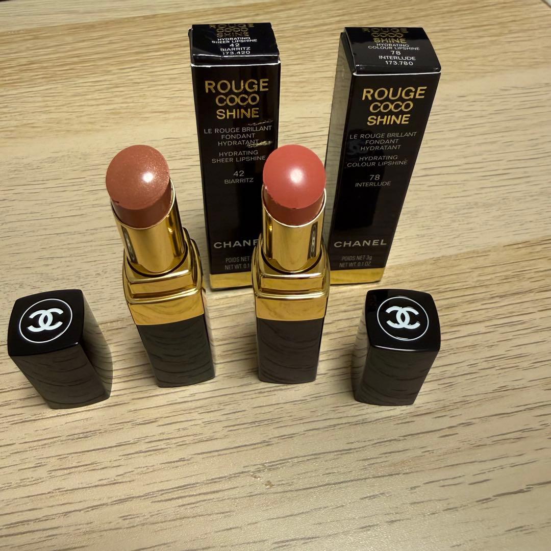 CHANEL シャネル ROUGE COCO SHINE 2本セット - メルカリ