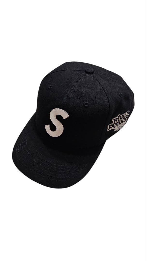 supreme world famous s logo 6-panel　ブラック Supreme - Supreme World Famous S Logo 6-Panel 黒の通販 by