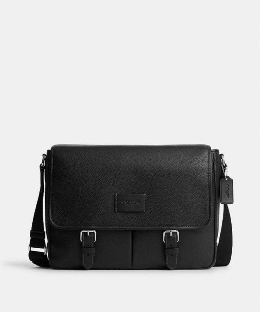 COACH コーチ メッセンジャーバッグ 黒 レザー