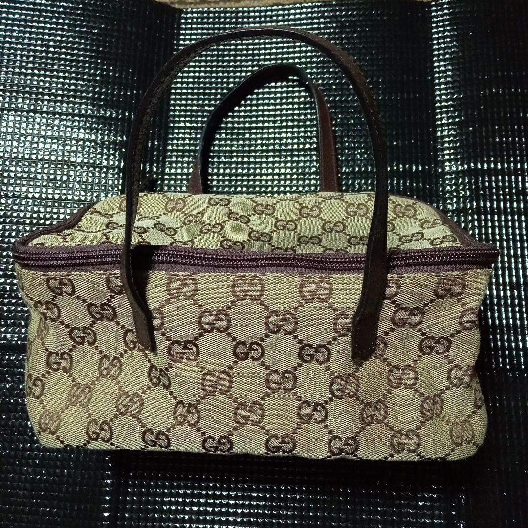 GUCCI バニティ OLD Gucci 70sキャンバス バニティバッグ（茶） – Vintage Shop Rococo