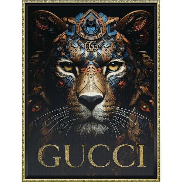 オマージュ アート シックチャーリー ロゴ 絵画 グッチ Gucci ライオン