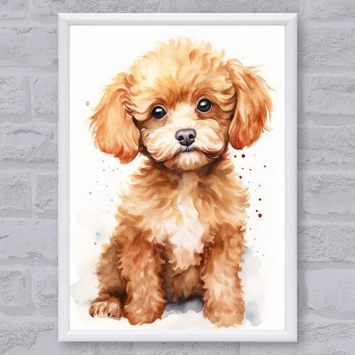 アートポスターのみ A4 トイプードル 水彩 サイズ可変 - メルカリ