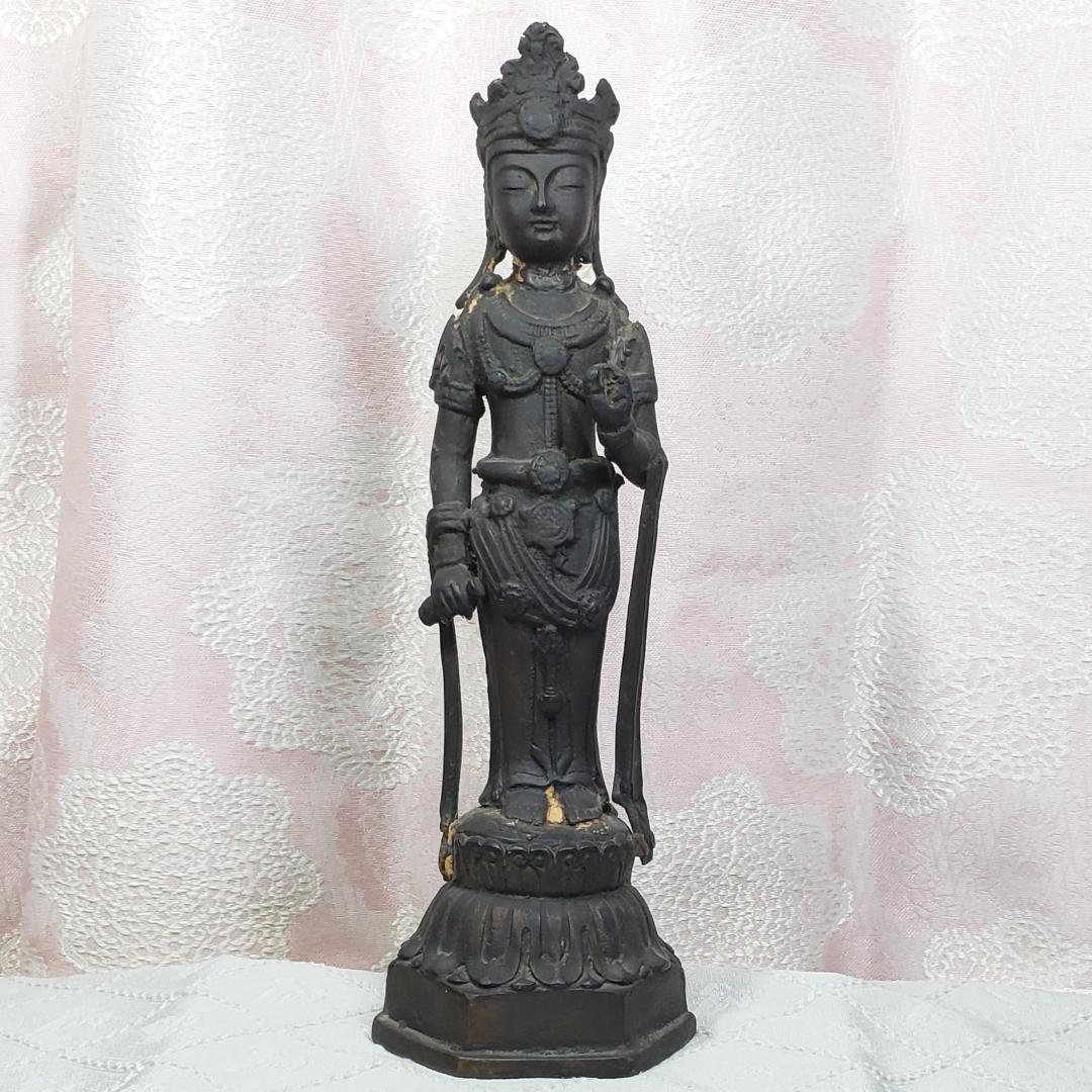 名宝】◇金銅観音菩薩立像 新羅仏 仏像◇検）天平仏 飛鳥仏 百済仏