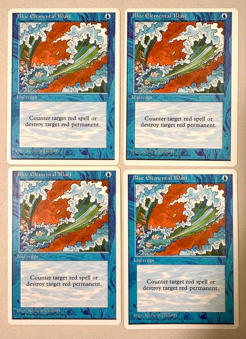 MTG 英語版 Blue elemental Blast 4枚 - メルカリ