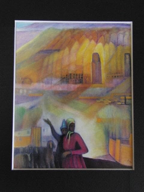 入江一子、【杏誕生】、希少な大判額装用画集より、美品、日本人画家