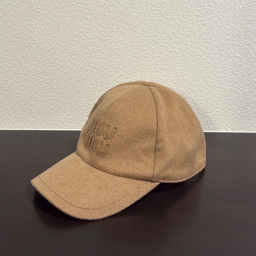 【最終値下げ】【Miu Miu】ウール ベースボールキャップ MIU MIUロゴ