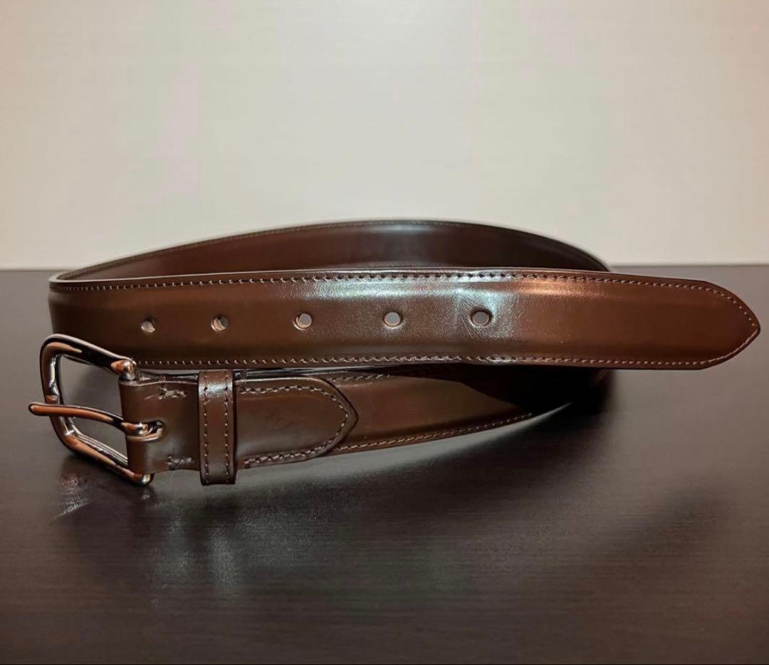 「美品」BEORMA LEATHER COMPANYダークブラウンレザーベルト