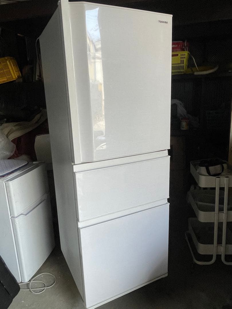 TOSHIBA GR-T33SC(WT) 冷蔵庫 326L 2022年製 - 東芝 3ドア冷蔵庫