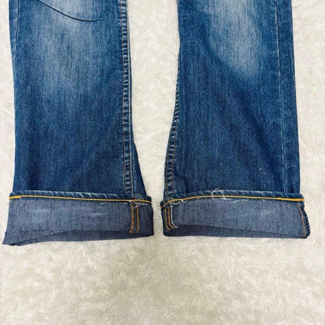 希少 EVISU DONNA 大黒 白 ビックカモメ デニム 虎耳 ストレート