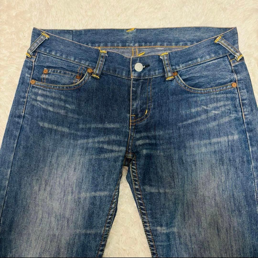 希少 EVISU DONNA 大黒 白 ビックカモメ デニム 虎耳 ストレート