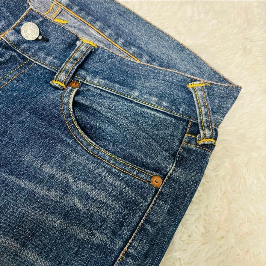 希少 EVISU DONNA 大黒 白 ビックカモメ デニム 虎耳 ストレート