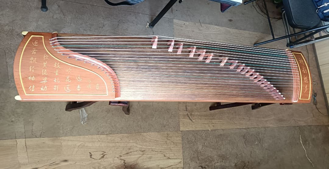 中国古筝　21弦　約163cm 弦楽器　古筝　琴　民族楽器