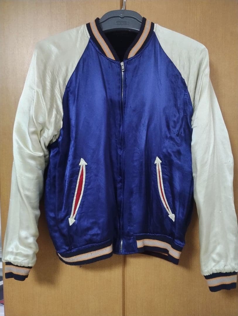 値下げ】CROPPED HEADS スカジャン 黒 刺繍 別珍 花札