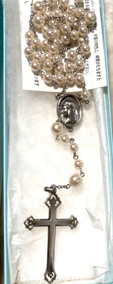 マリア様がみてる公式品白薔薇ロザリオネックレスアニメイトコスプレ十字架ペンダント