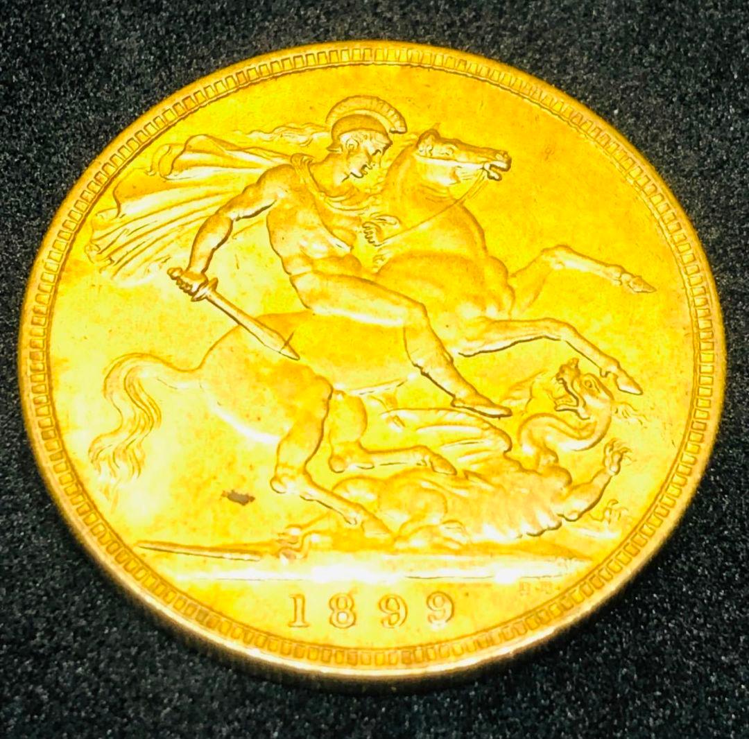 1899年　ヴィクトリア女王 金貨 オーストラリア 聖ジョージ竜退治3 イギリス 1887 ヴィクトリア女王 1ソブリン 金貨 NGC MS63 ジュビリー