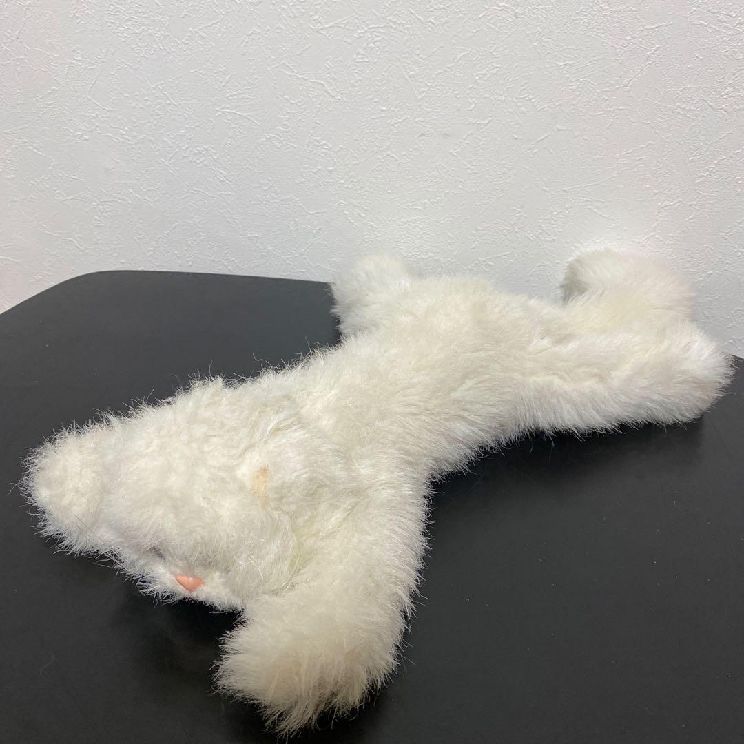 激レアサイズ！オオイケ 白いペルシャネコ ぬいぐるみ 希少 昭和レトロ