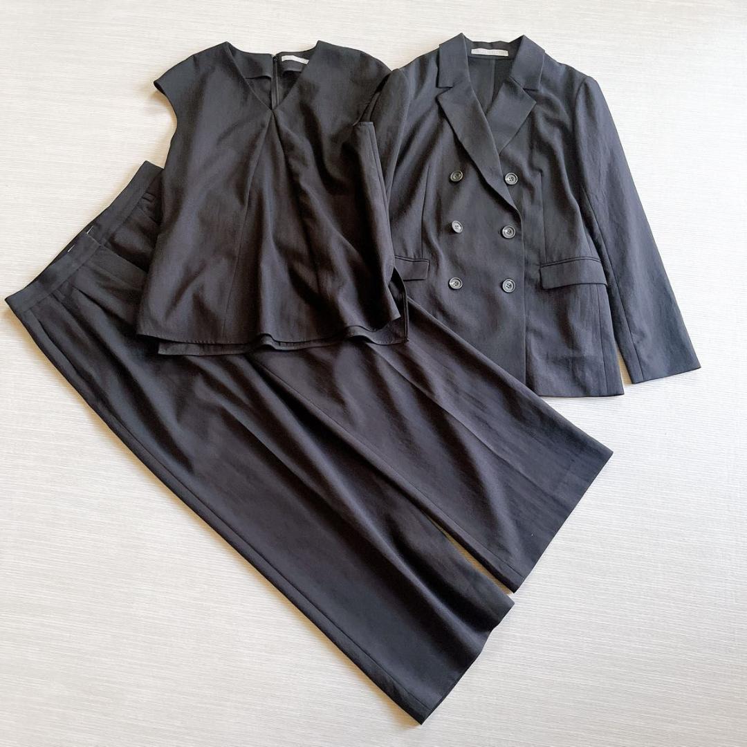 【セオリーリュクス】パンツスーツ 3点セット RISE JUJU 黒 36