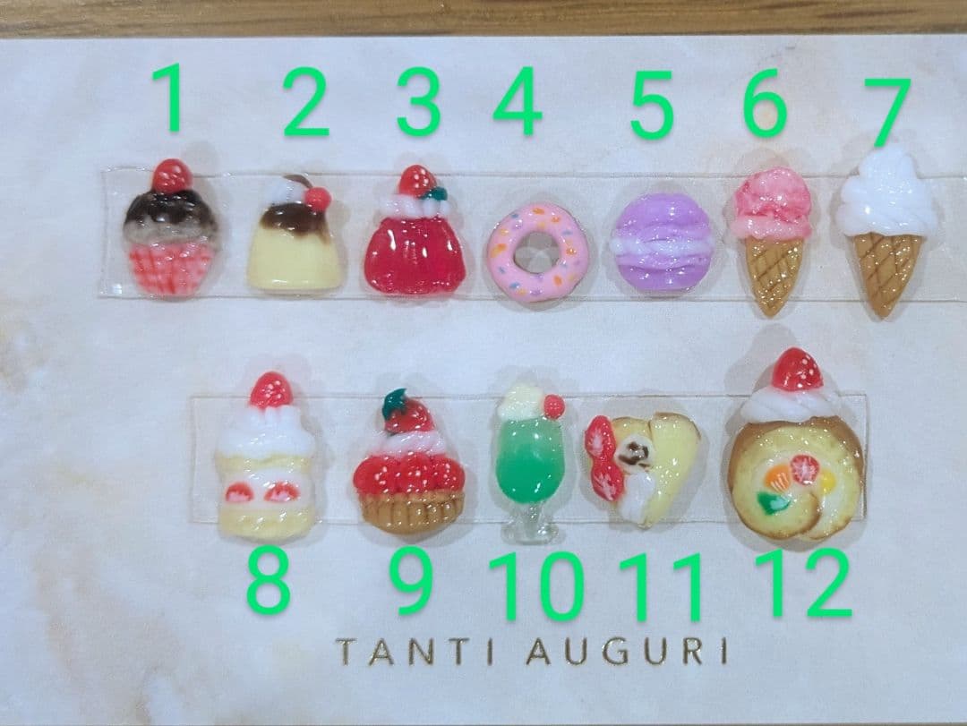 スイーツ　デザート　3Dネイルパーツ