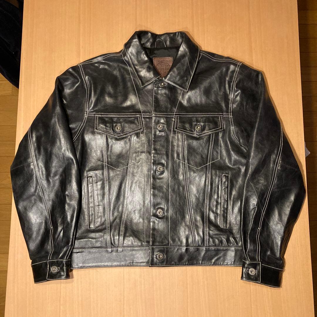 き*ー様 90s OLD GAP レザージャケット　トラッカージャケット