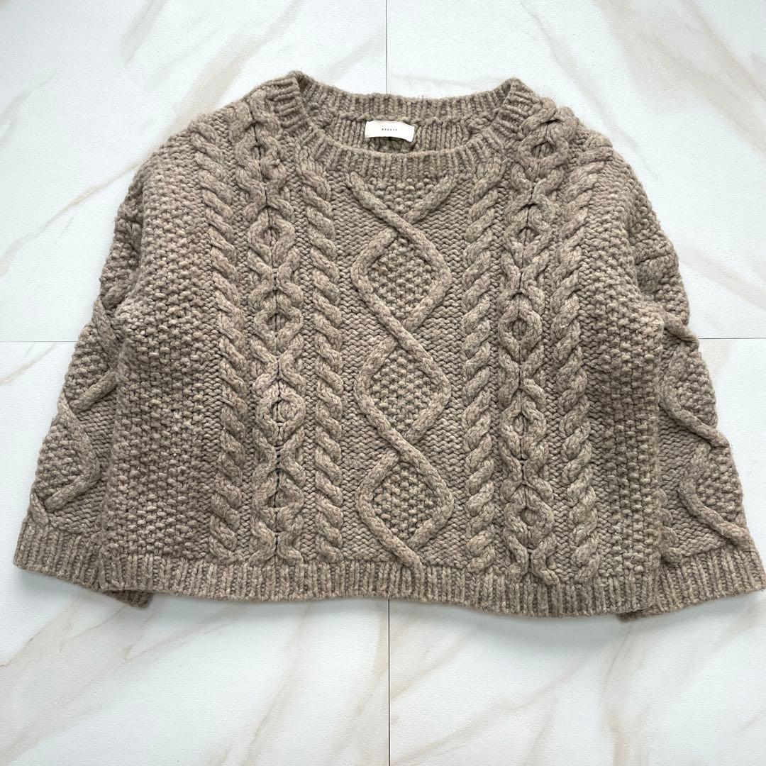 かぐれ　kagure ペルーアランクルーネックニット　ドアーズ　グレー　F