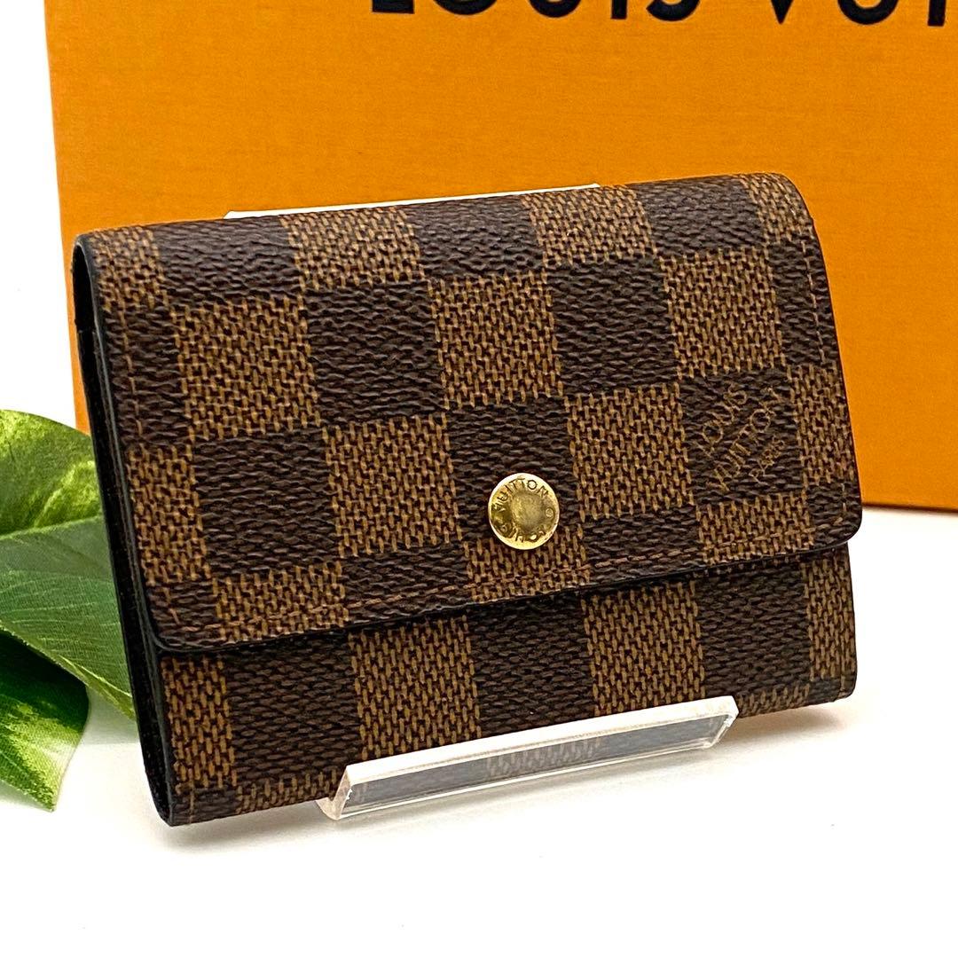 ルイヴィトン ダミエ ケース ポルトモネプラ エベヌ LOUIS VUITTON（ルイ・ヴィトン） カードケース メンズ 未使用 ダミエ