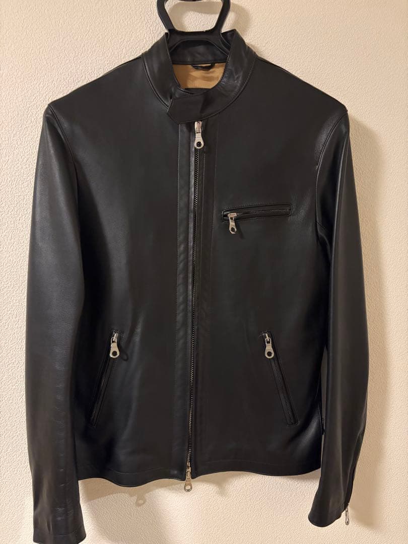 CINQUANTA / スタンドカラー シングルライダースジャケット50