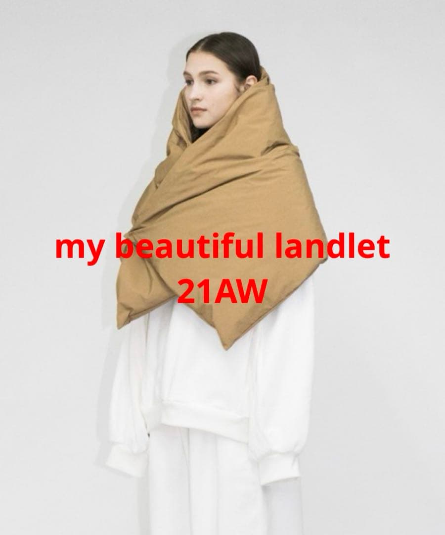 【21AW my beautiful landlet ダウンビッグストール】