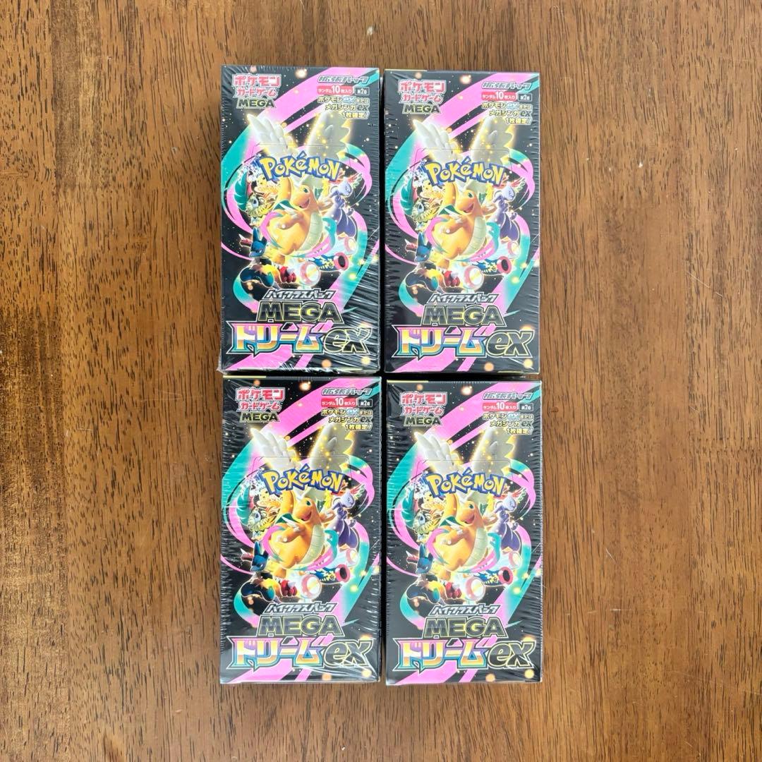 新品未開封シュリンク付 ポケモンカードゲーム MEGA ドリームex 4BOX
