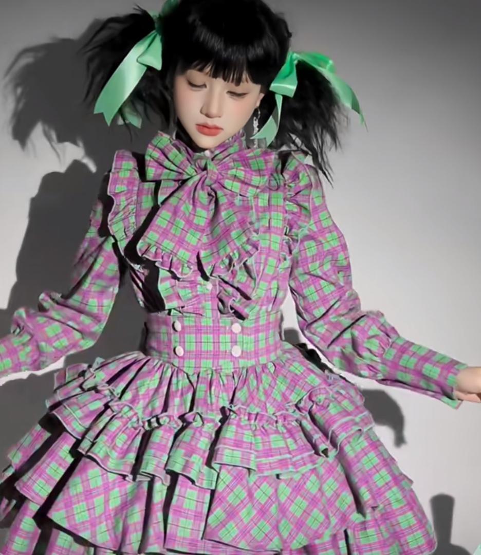 CATCOCOONクラシカルドール 長袖 セットアップ 緑チェック - メルカリ