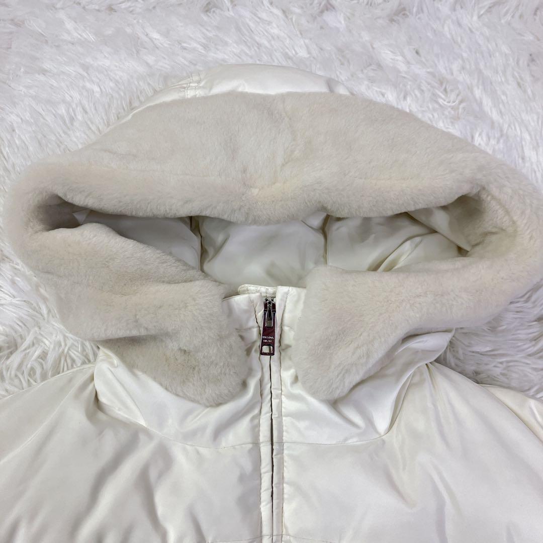 最近モデル】PRADAプラダ2022年モデル ムートンファーダウンコート 44