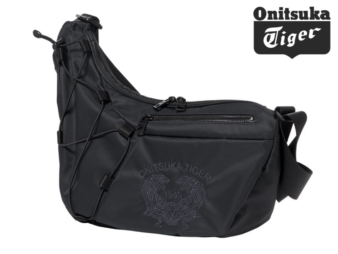 オニツカタイガー メッセンジャーバッグ 見返り虎刺繍