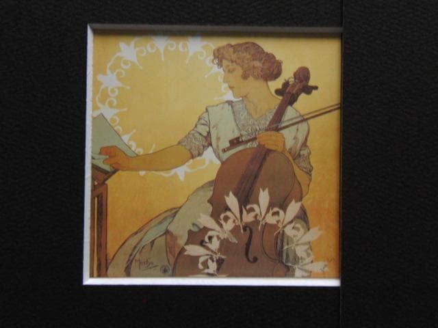 アルフォンス・ミュシャ、チェロ奏者ズデンカ・チェルナーのポスター