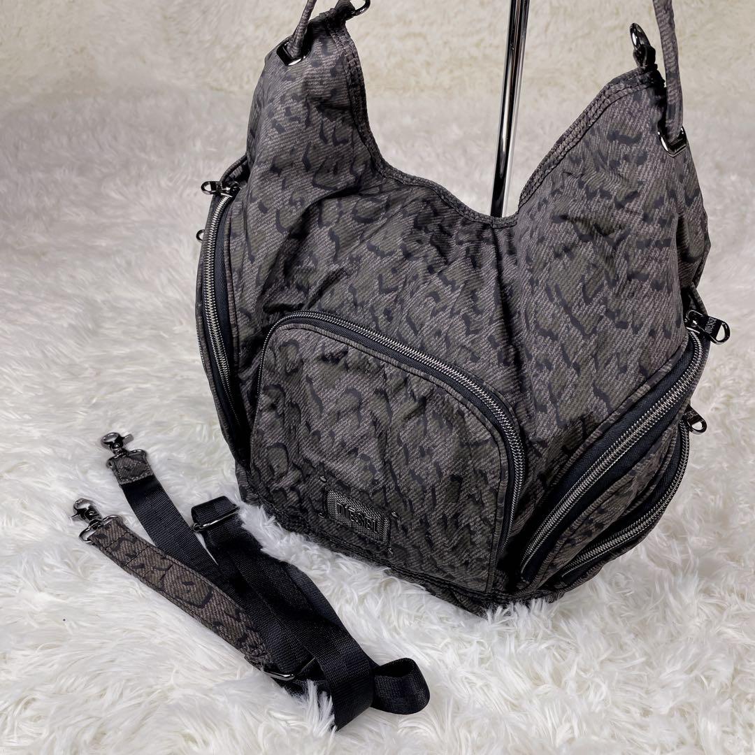 DIESEL レオパード柄 ショルダーバッグ　2way y2k総柄