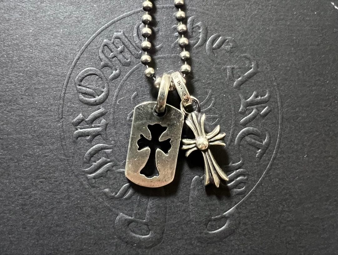 シルバー クロスペンダント ドッグタグ