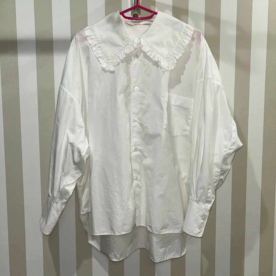 コムデギャルソンガール ブラウス フリル セーラーカラー