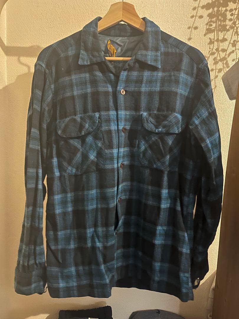 Pendleton チェックネルシャツ 60s 60's PENDLETON Wool Check Board Shirt Made in USA 60年代 ペン