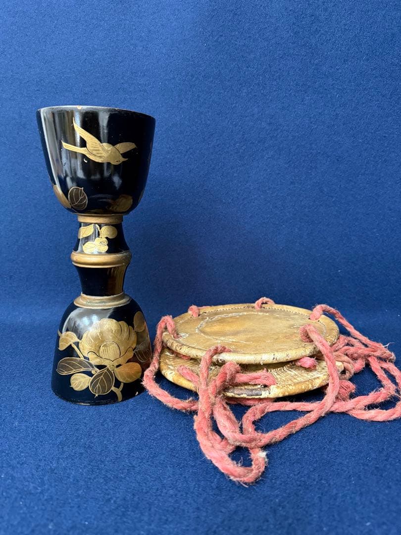 小鼓 太鼓 蒔絵 金彩 雅楽 能楽 和楽器 打楽器 古玩 旧家 蔵出 骨董品